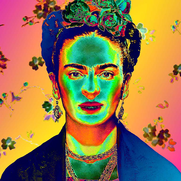 Frida Kahlo collection qontrast Youns lenticular art